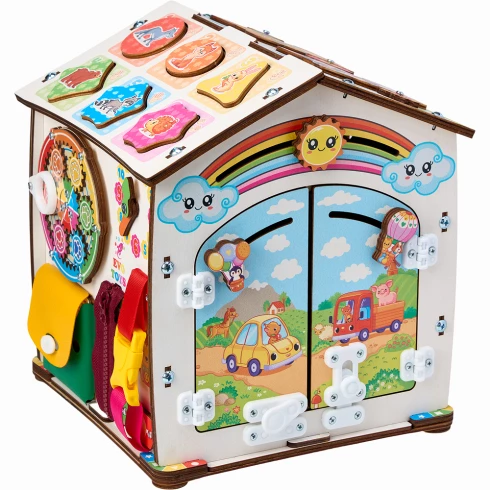 Бизиборд домик Лапки 2.0 со светом